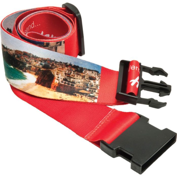 Promotional Luggage Strap with Plastic Buckle and Adjuster (Dye