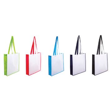 Non-Woven Bag With Coloured Gusset
