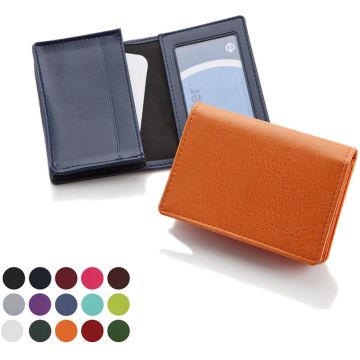 Deluxe Business Card Dispenser With Framed Window Pocket, Finished In Belluno