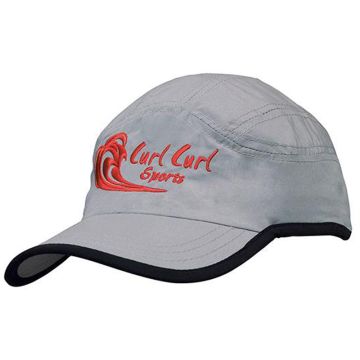 Microfibre Sports Cap With Trim On Edge Of Crown and Peak