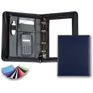 A5 Deluxe Zipped Ring Binder With Calculator In Belluno