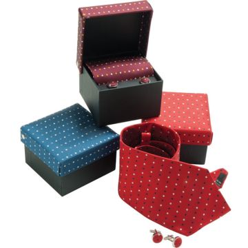 Tie and Cufflink Box Set (Woven Micro Polyester)
