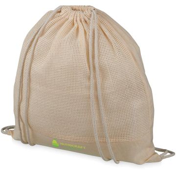 Maine Mesh Cotton Drawstring Bag 5L