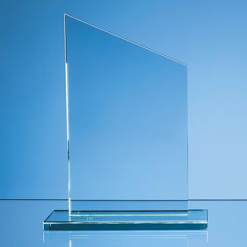 20.5cm x 12.5cm x 12mm Jade Glass Slope Award