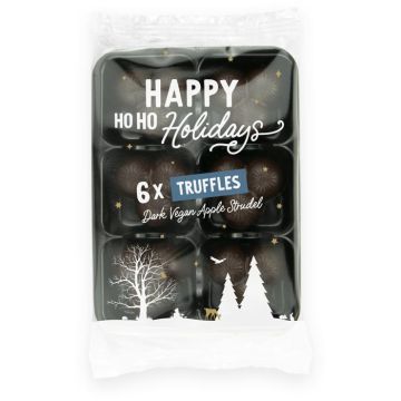 Winter Collection – Flow Wrapped Tray - Dark Vegan Apple Strudel - x6 - Chocolate Truffles