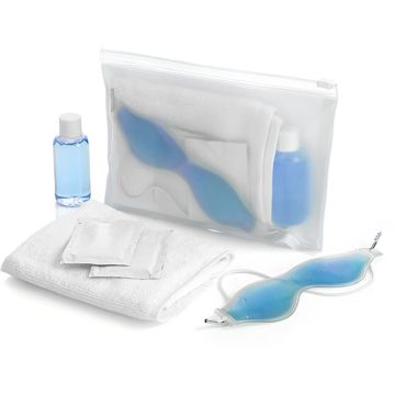 Blue Spa Set In A Frosted White PVC Pouch