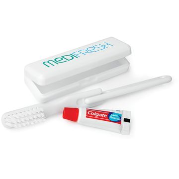 White Travel Toothbrush Paste Set