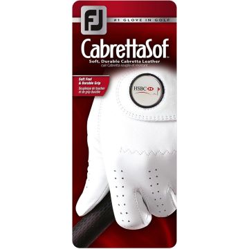 FJ (Footjoy) CabrettaSof Golf Glove With Your Logo On The Removable Ball Marker