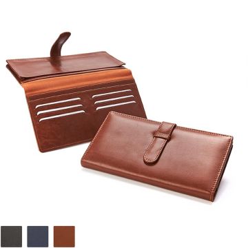Sandringham Nappa Leather Deluxe Travel Wallet With Strap