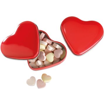 Lovemint Heart Tin Box With Candies