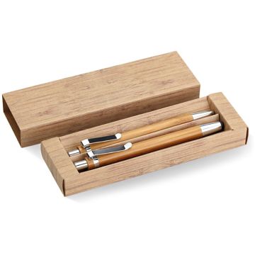 Bambooset Bamboo Pen And Pencil Set