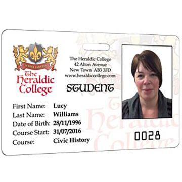 Double Sided Personalised Id/Membership Cards - One Sided Print