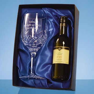 Blenheim Single Goblet Gift Set with a 18.7cl Bottle of White Wine