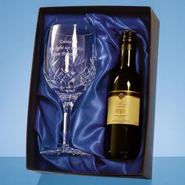 Blenheim Single Goblet Gift Set with a 18.7cl Bottle of Red Wine