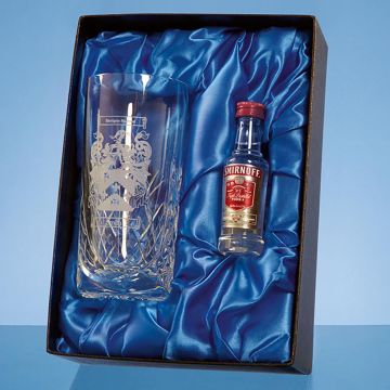 Blenheim High Ball Gift Set with a 5cl Miniature Bottle of Vodka