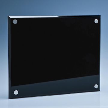 25cm x 20cm Onyx Black Wall Display Plaque inc Fixing Kit