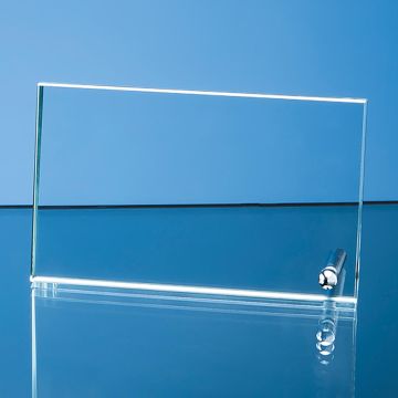 16cm x 10cm x 1cm Jade Glass Rectangle with Chrome Pin, H or V