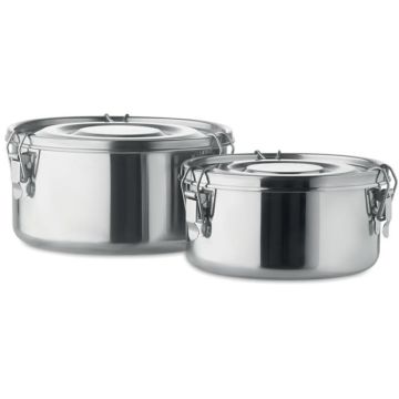 Elles Set Of 2 Stainless Steel Boxes