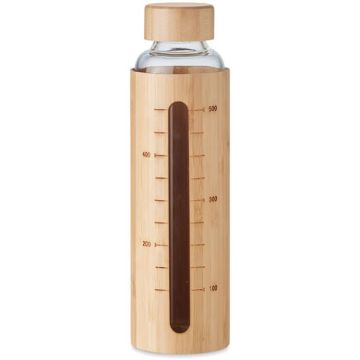 Shaumar Glass Bottle Bamboo Lid 600ml