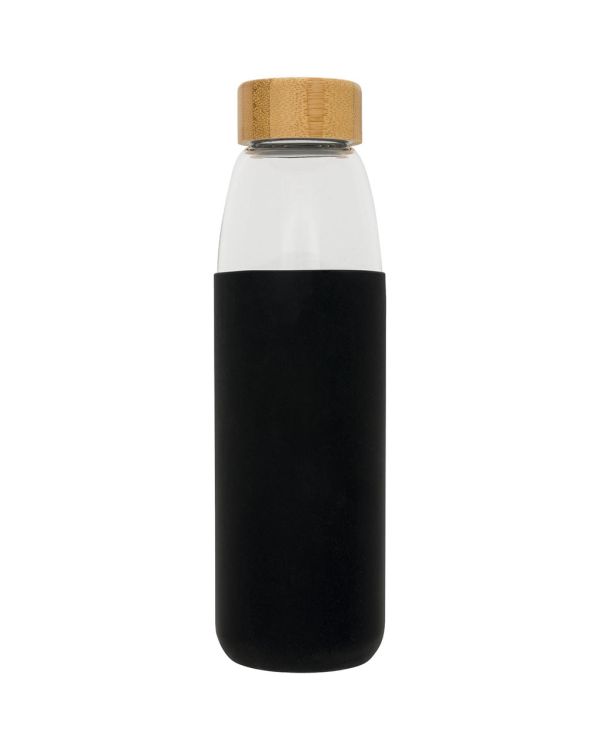 Kai 540 ml Glass Water Bottle With Wood Lid