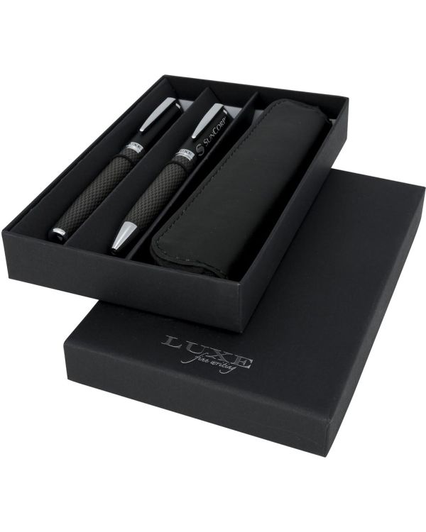 Carbon Duo Pen Gift Set With Pouch