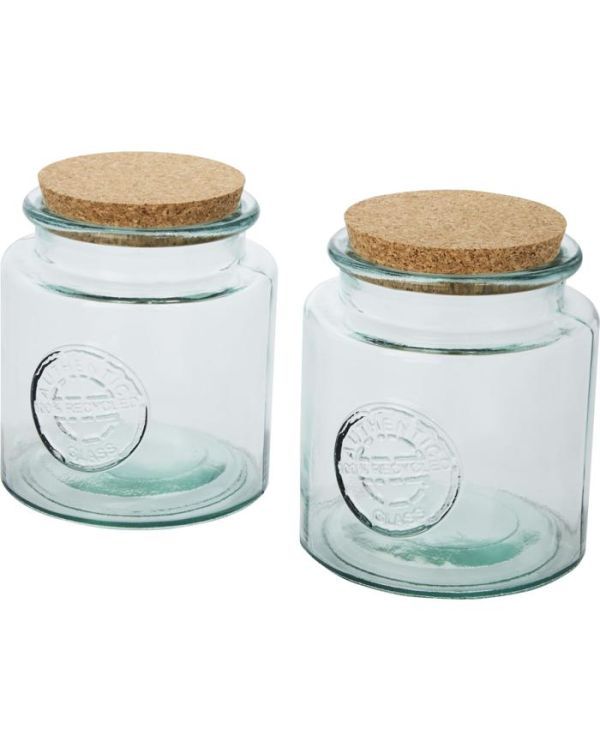 Aire 2-Piece 1500 ml Recycled Glass Container Set