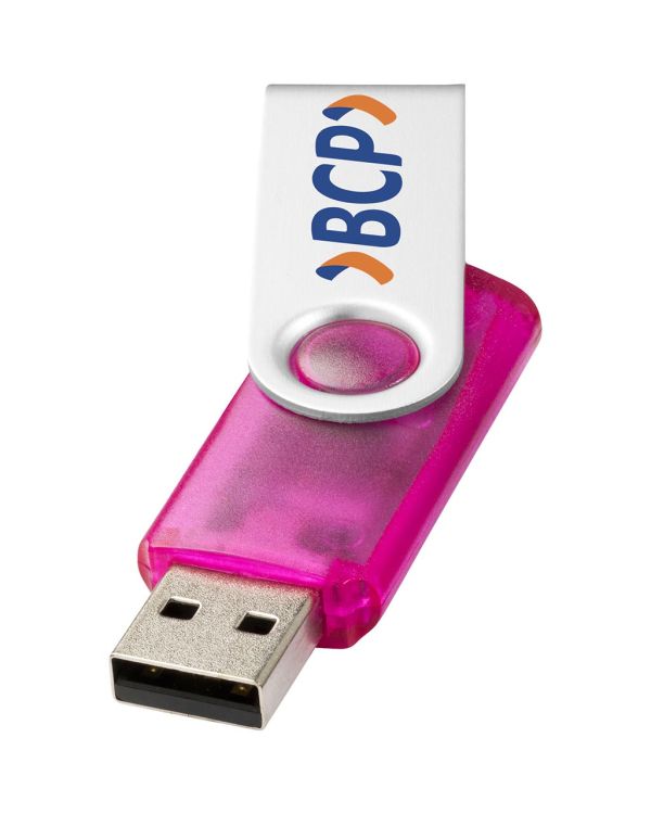 Rotate-Translucent 4GB USB Flash Drive