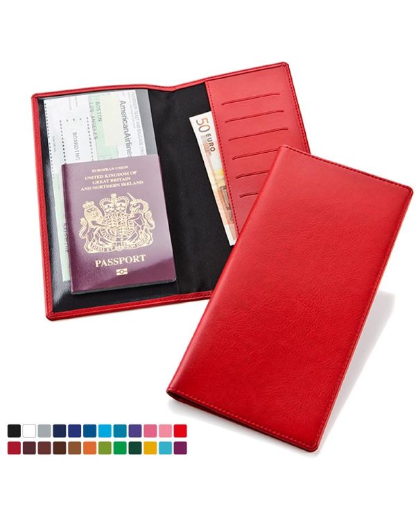 Belluno Travel Wallet With One Clear Pocket And One Material Pocket With Card Slots