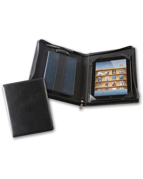 Belluno Deluxe Zipped Ipad Case With Notebook Holder