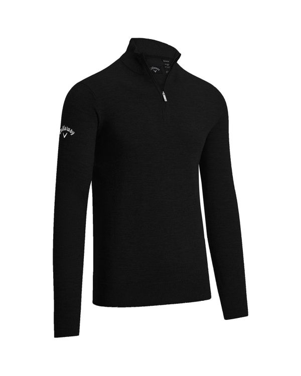 Callaway Gent's Quarter Zipped Merino Golf Sweater With Embroidery To 1 Position