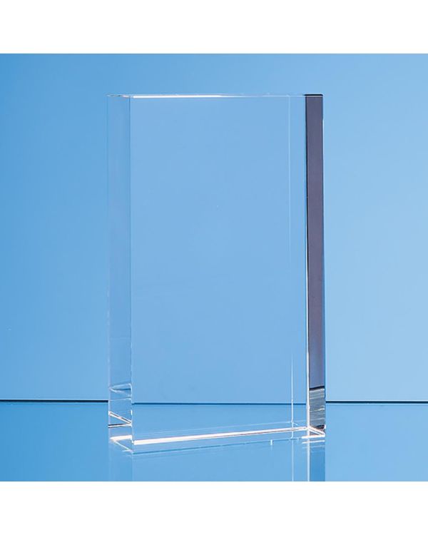 12cm x 8.5cm Optical Crystal Rectangle Award, H or V