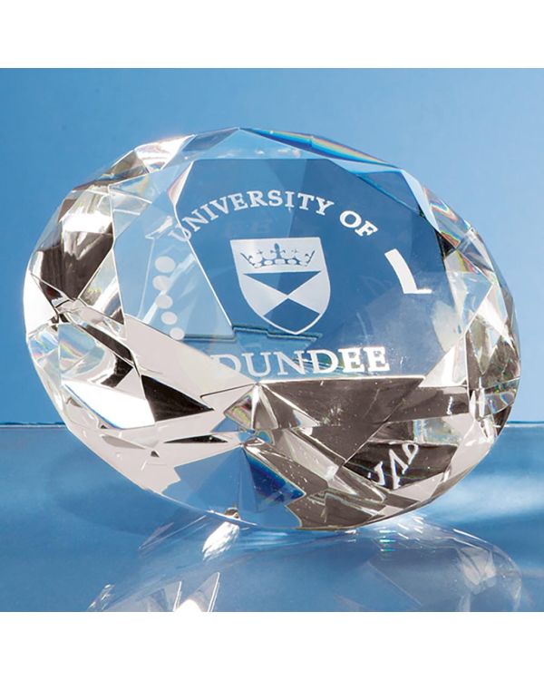 10cm Optical Crystal Clear Diamond Paperweight