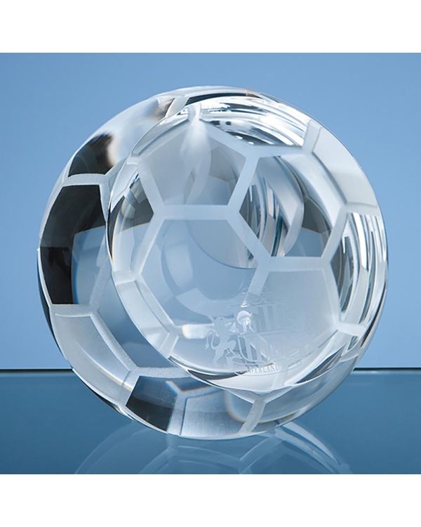 6cm Optical Crystal Football Paperweight