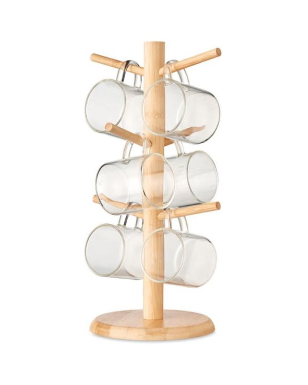Borocups Bamboo Cup Set Holder